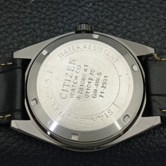 Vintage 1985 Citizen Automatic Mens Silver Watch W/daydate & Red accents - Picture 8 of 9